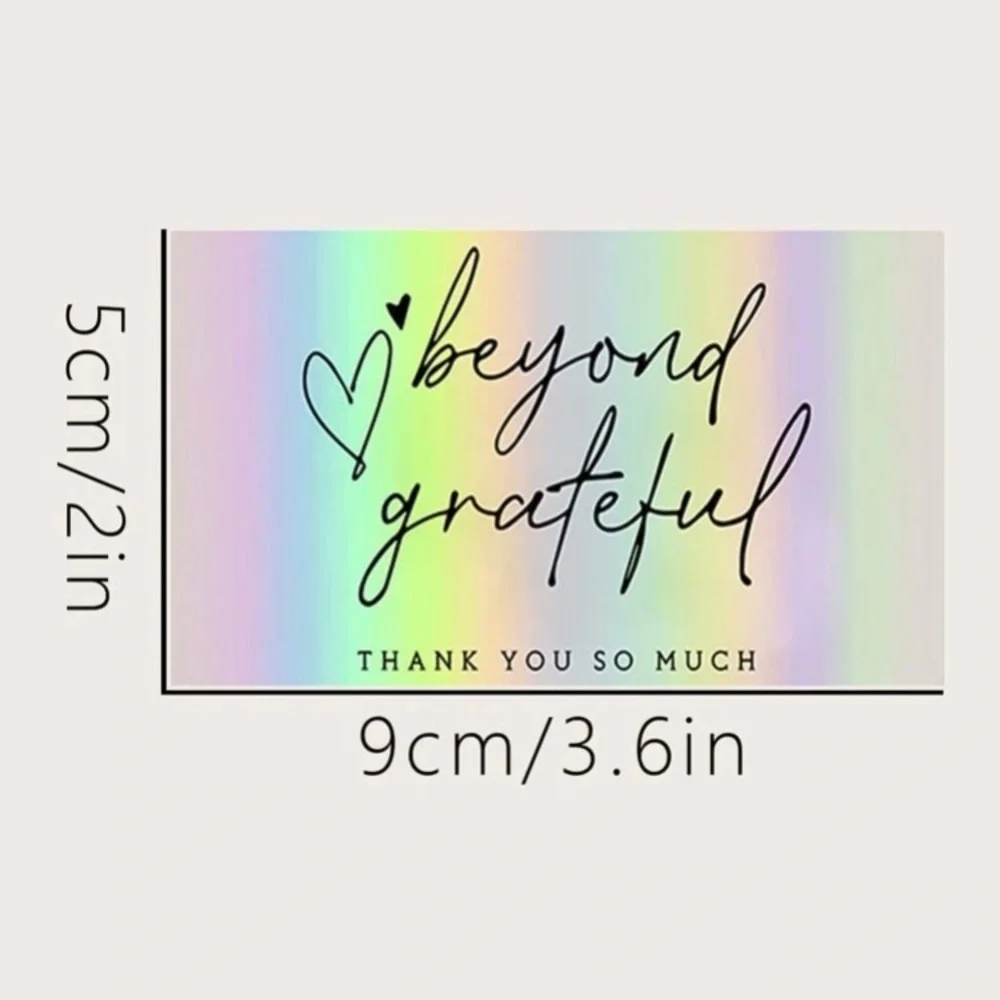50pcs Holographic Greeting Card Random thank you & gratitude professional